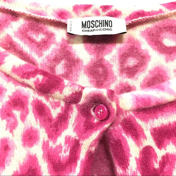 Moschino pink leopard cardigan - Picture 2 of 8